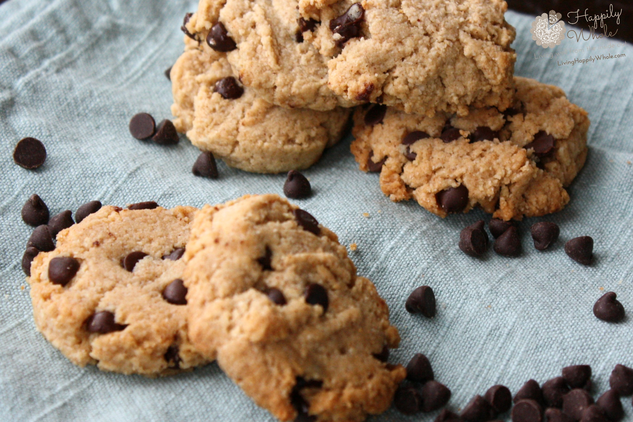 Grain Free Almond Chocolate Chip Cookies Happily Whole
